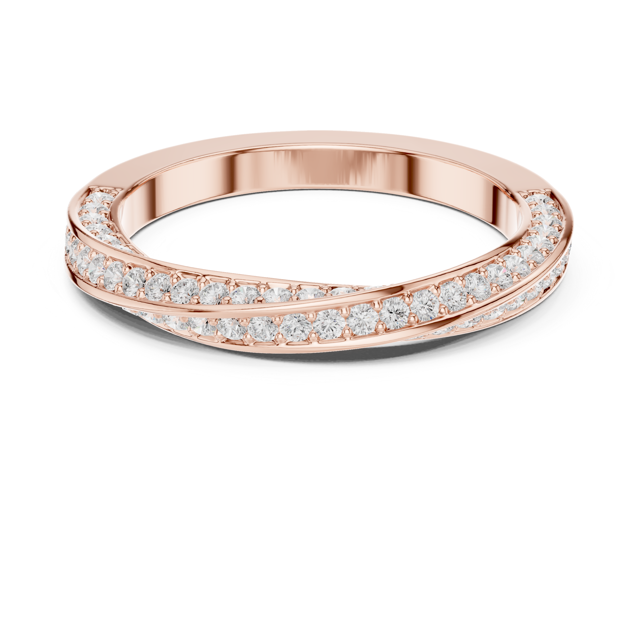 Muur Atelier Solid Gold Triple Row Micro-Pavé Diamond Wedding Ring