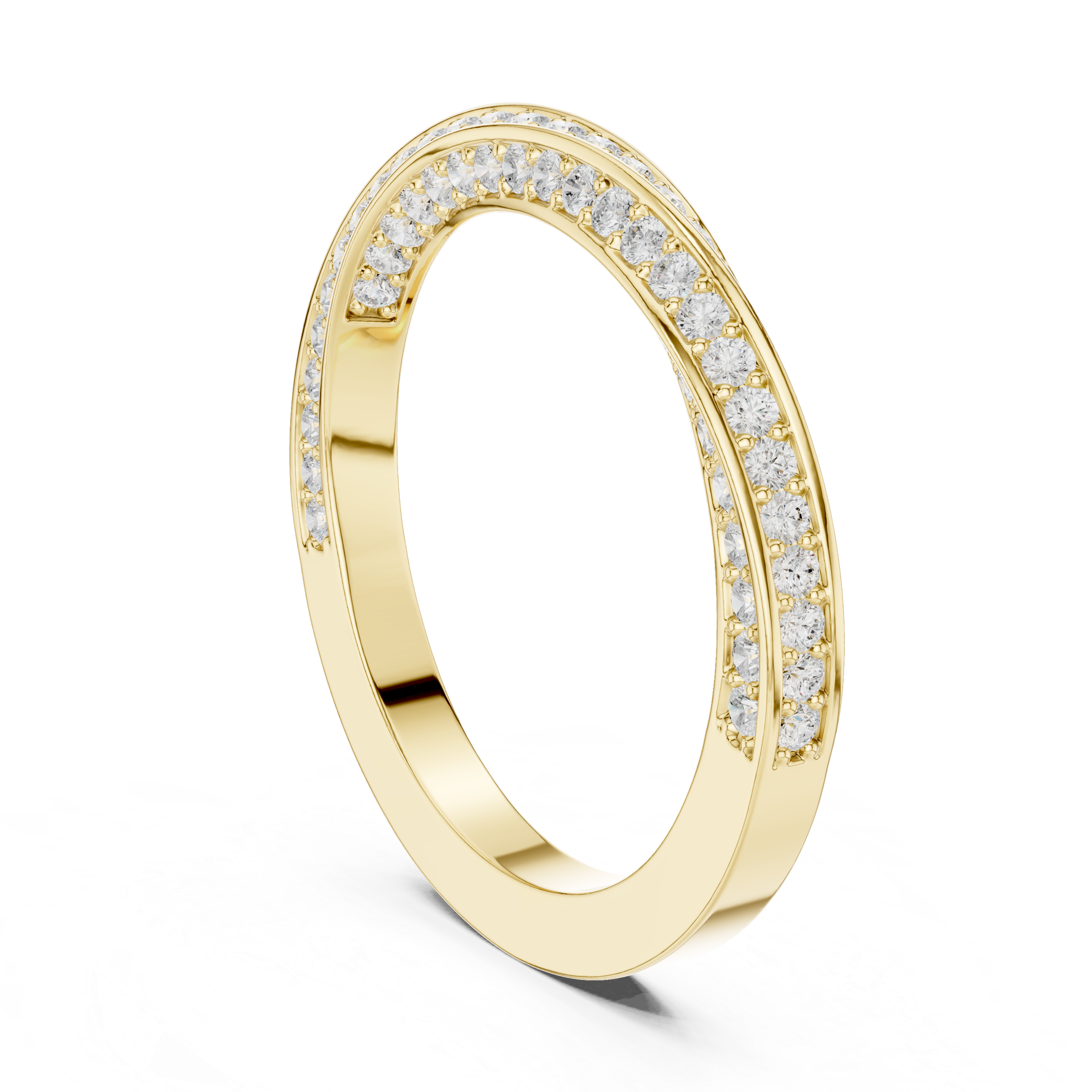 Muur Atelier Solid Gold Triple Row Micro-Pavé Diamond Wedding Ring