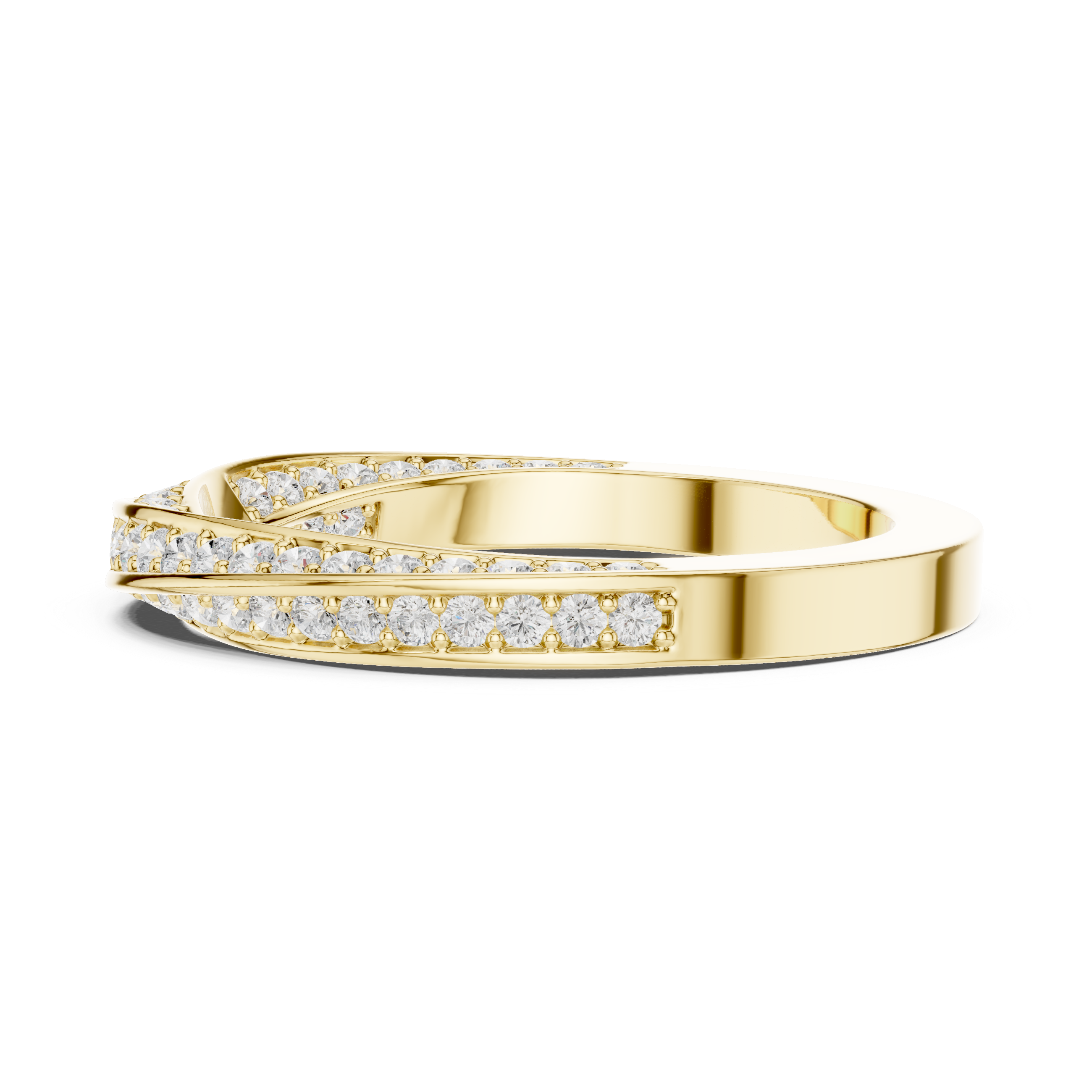 Muur Atelier Solid Gold Triple Row Micro-Pavé Diamond Wedding Ring