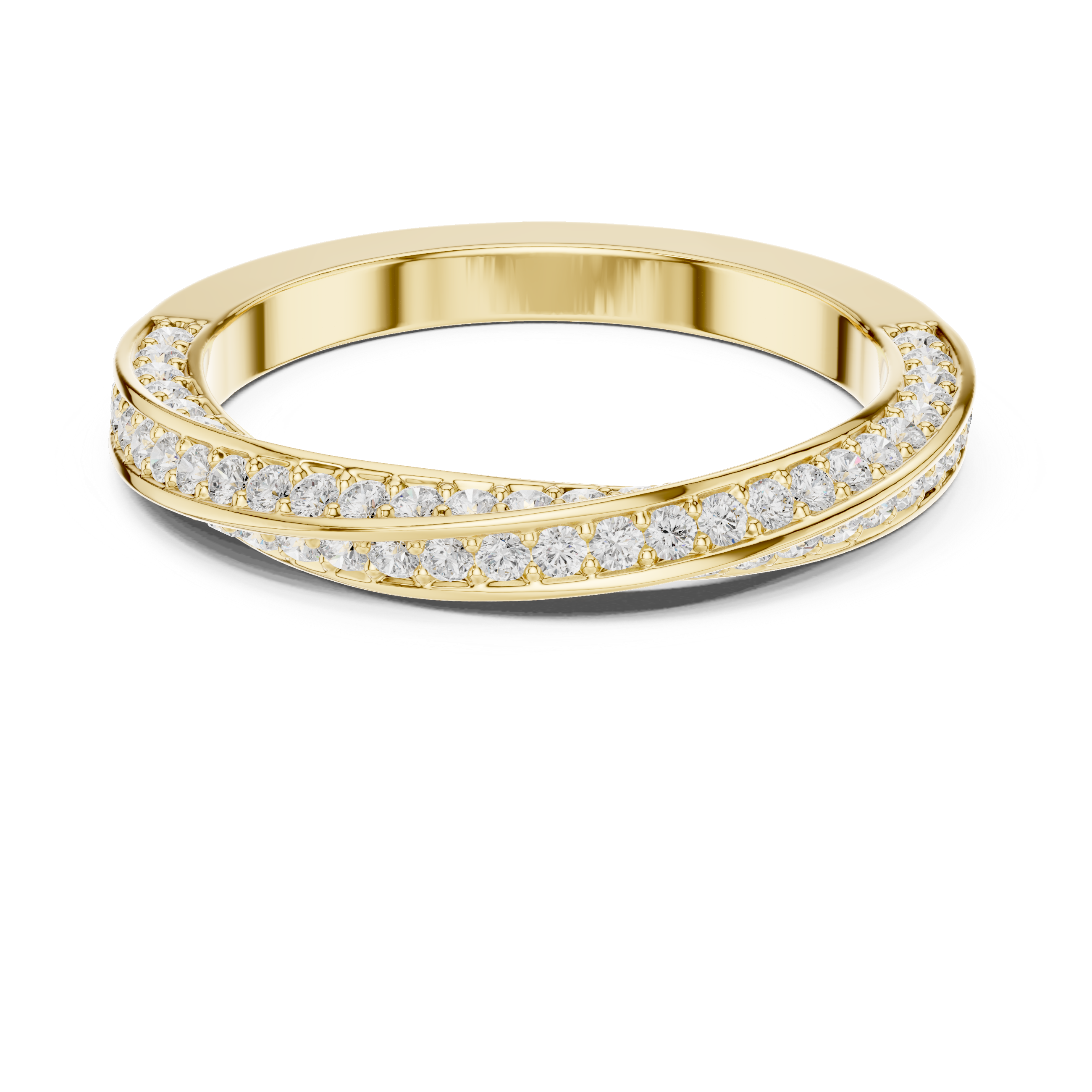 Muur Atelier Solid Gold Triple Row Micro-Pavé Diamond Wedding Ring