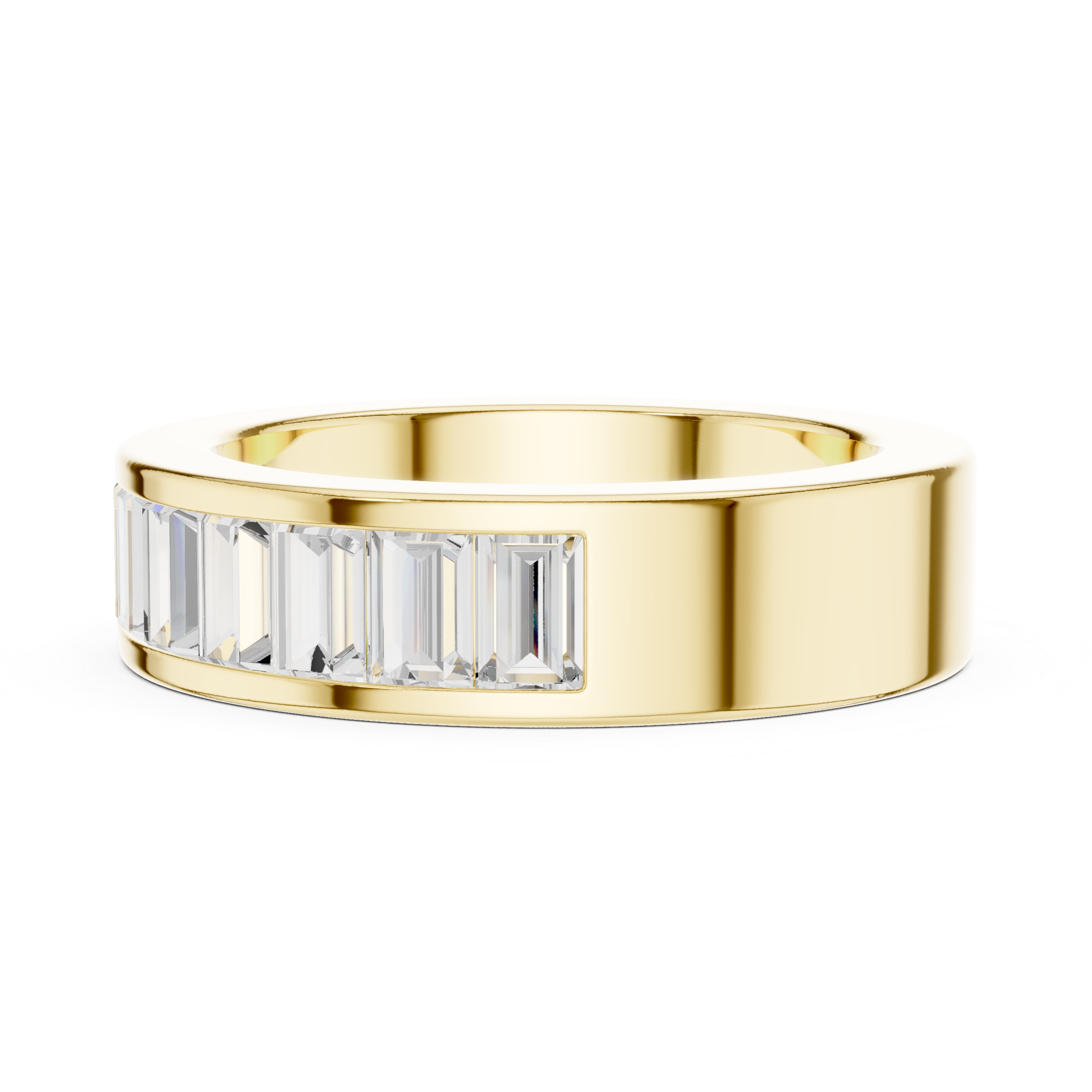 Muur Atelier Solid Gold Baguette Channel Set Eternity Diamond Ring