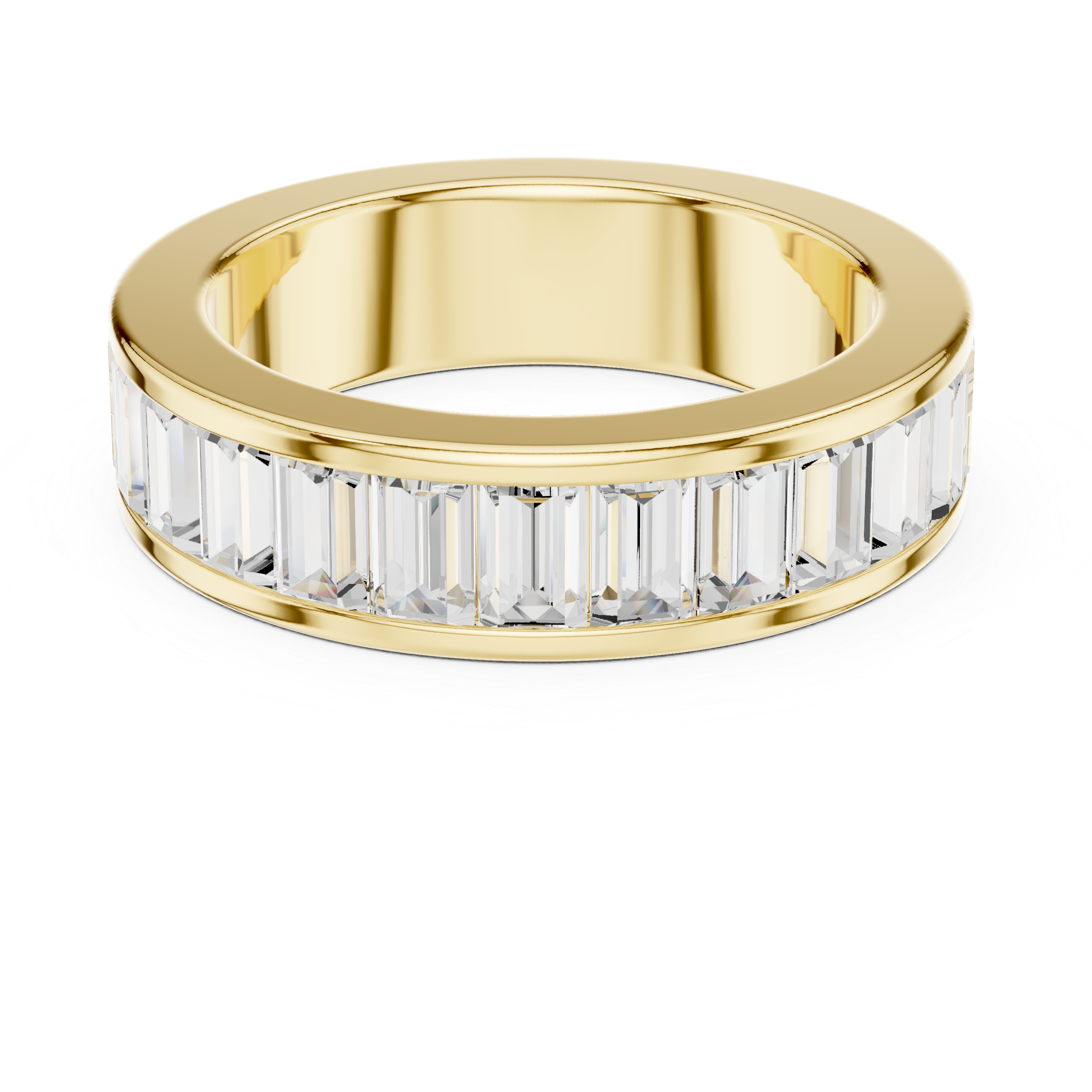 Muur Atelier Solid Gold Baguette Channel Set Eternity Diamond Ring