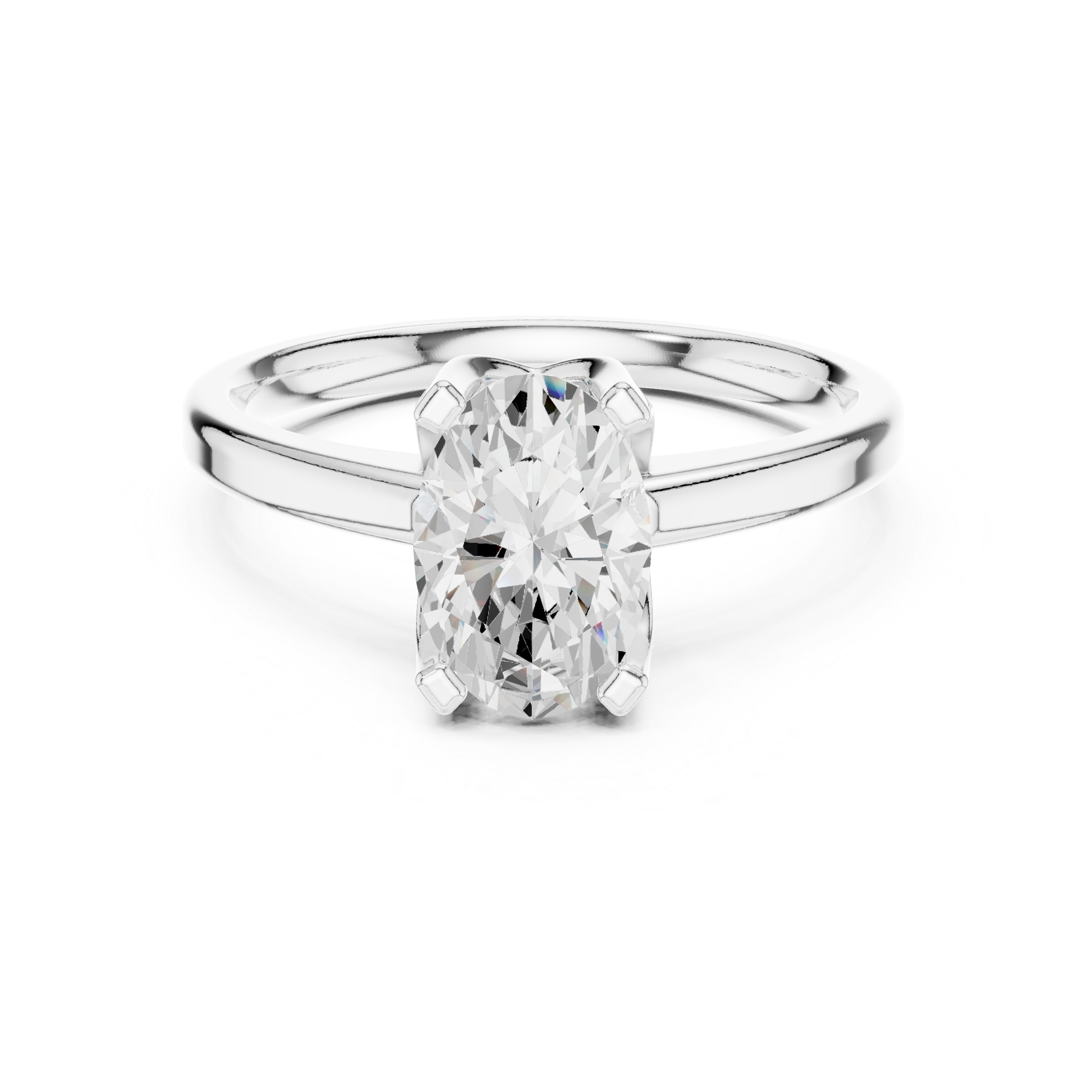 Gold ring Oval Cut Classic Solitaire