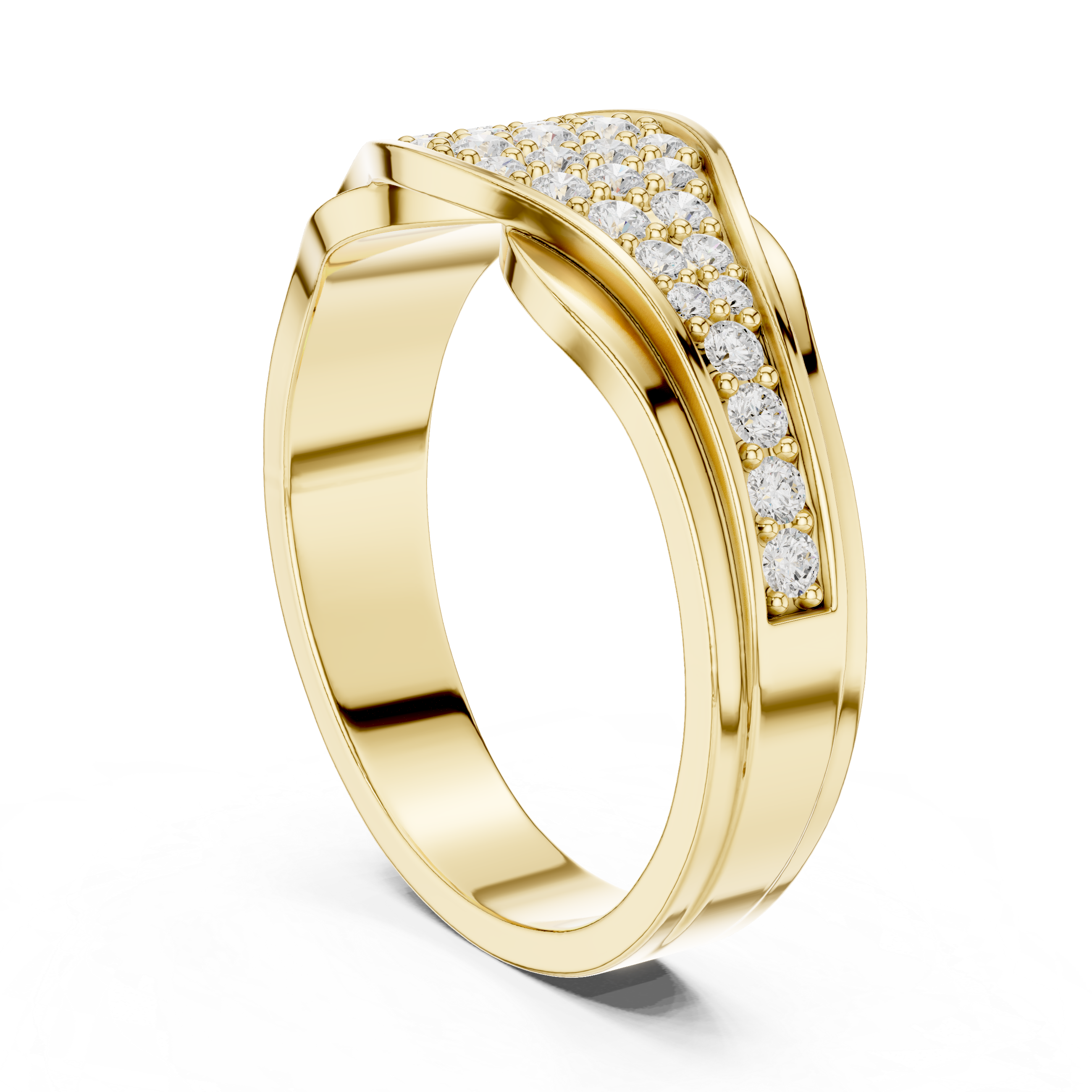 Solid Gold pave ring