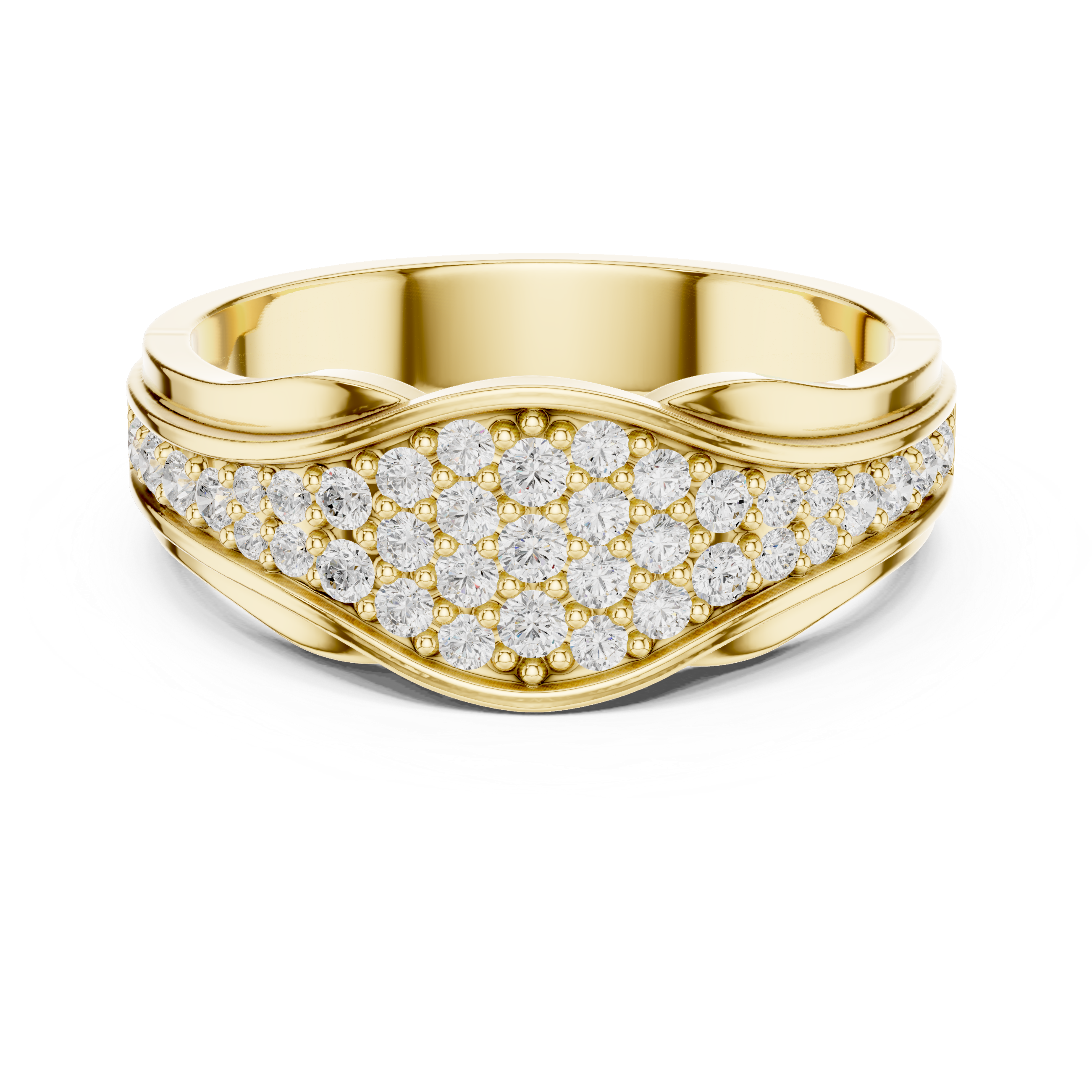 Solid Gold pave ring