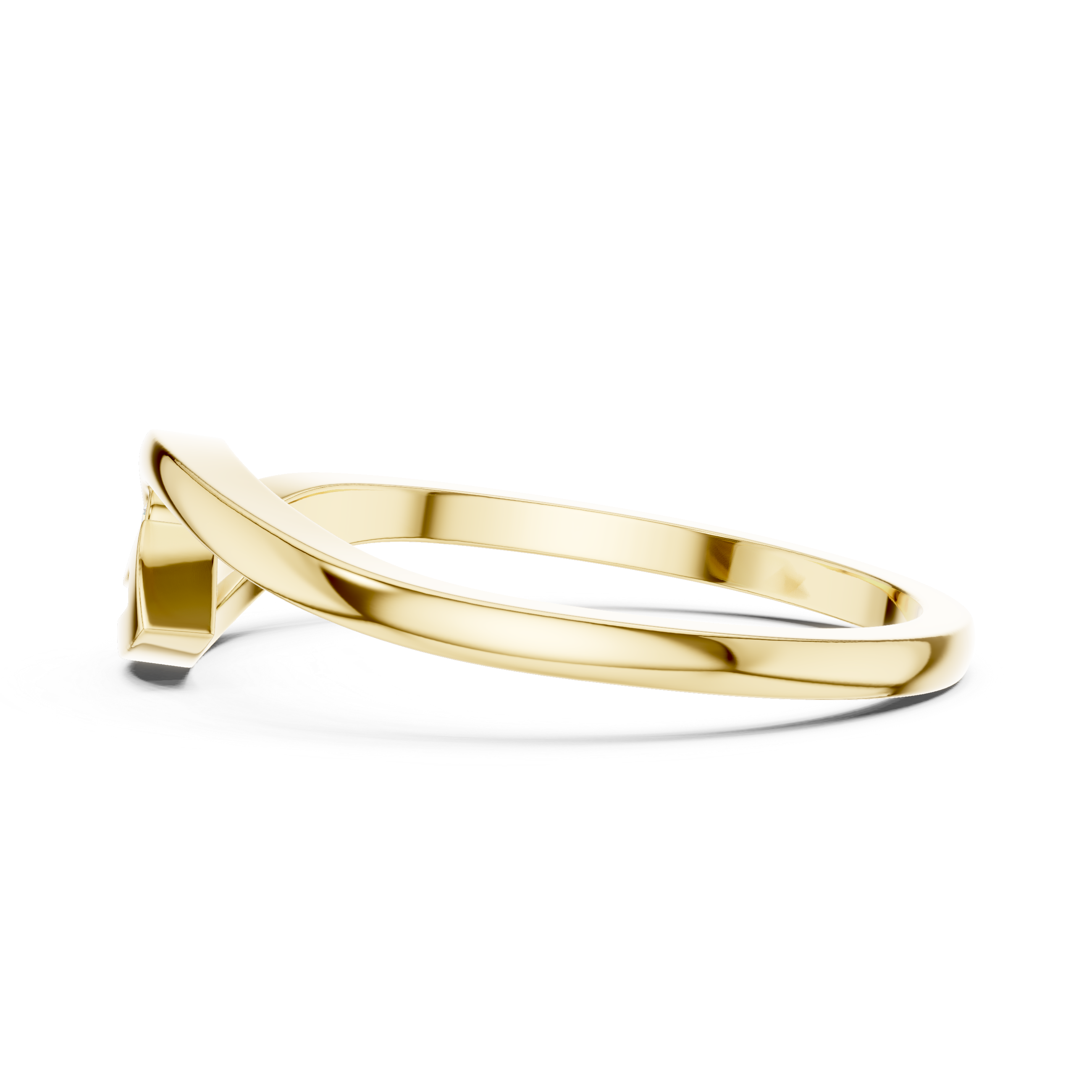 Gold bracelet on a white background