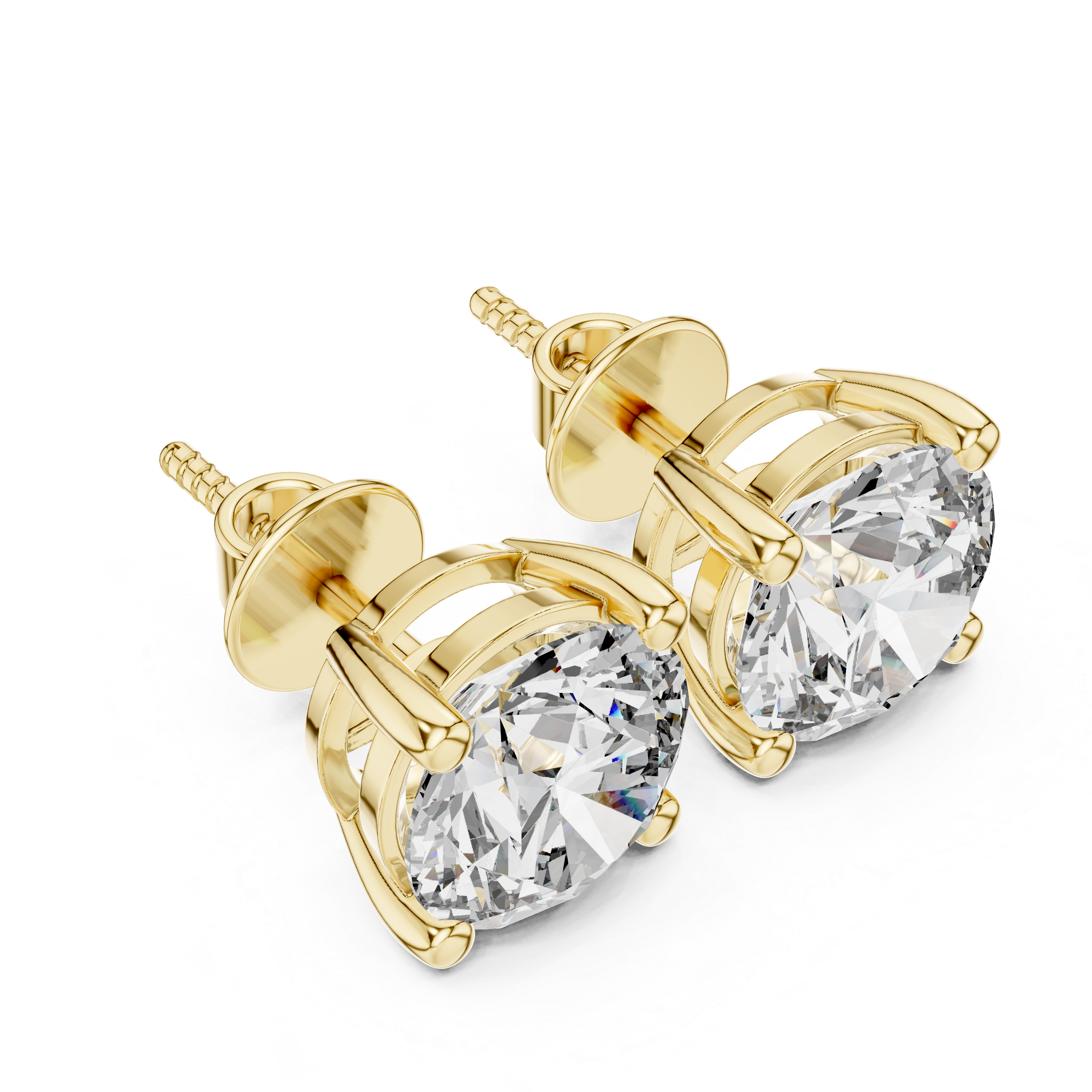 The Vienna - Round Brilliant Diamond Stud Earrings