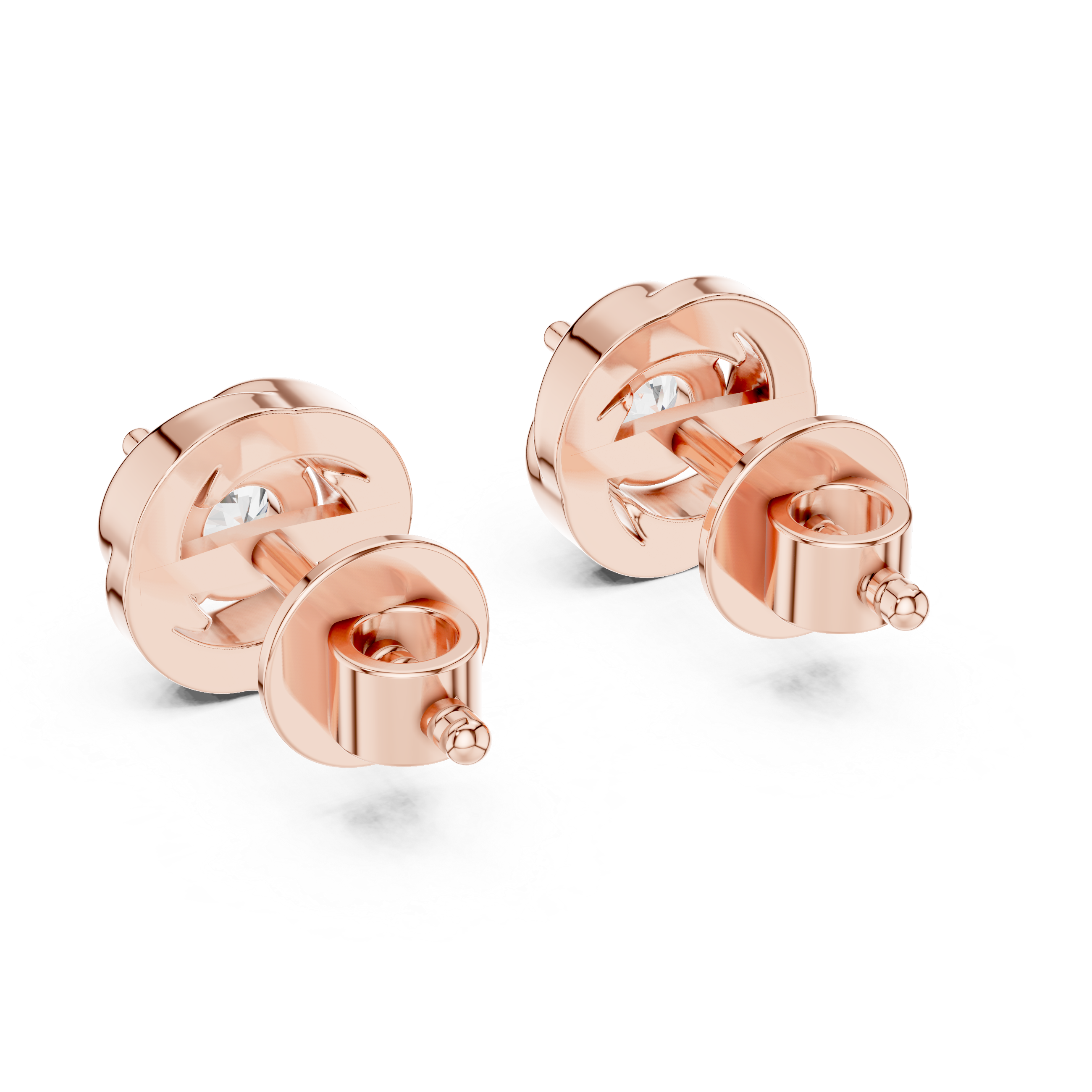 The Montreal Earrings - Swirl Set Diamond Knot Studs