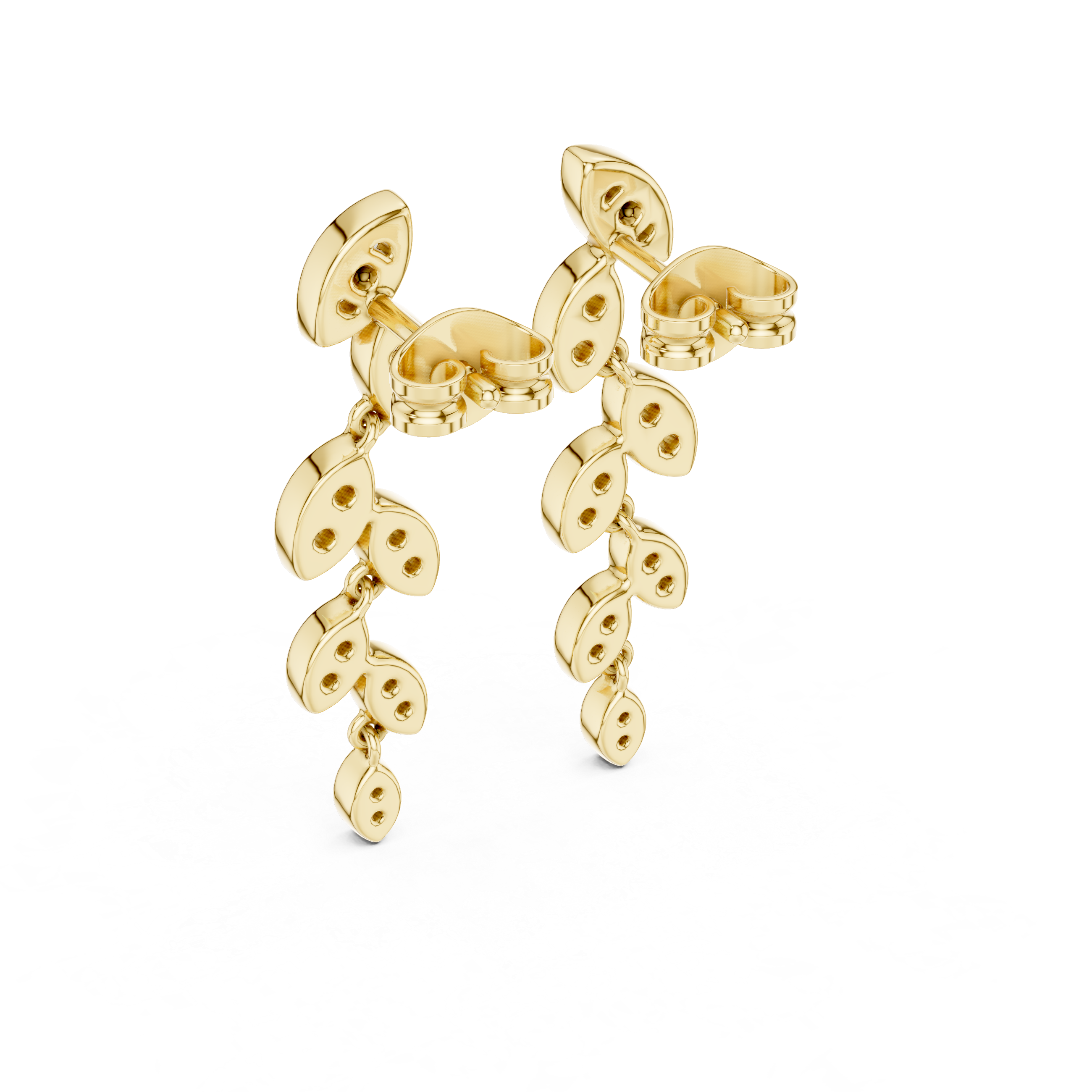 The Ménerbes Earrings - Climbing Leaf Diamond Earrings