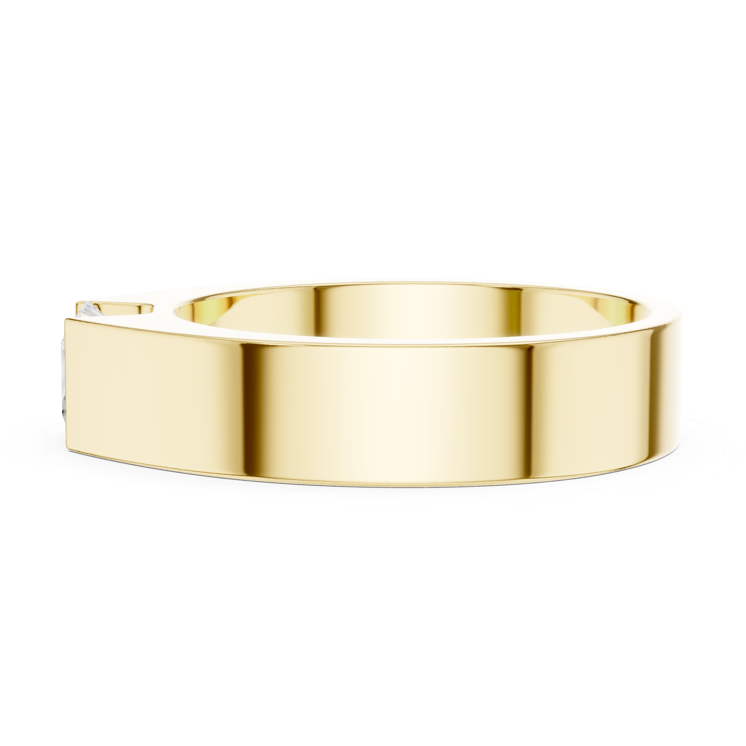 Gold bracelet on a white background