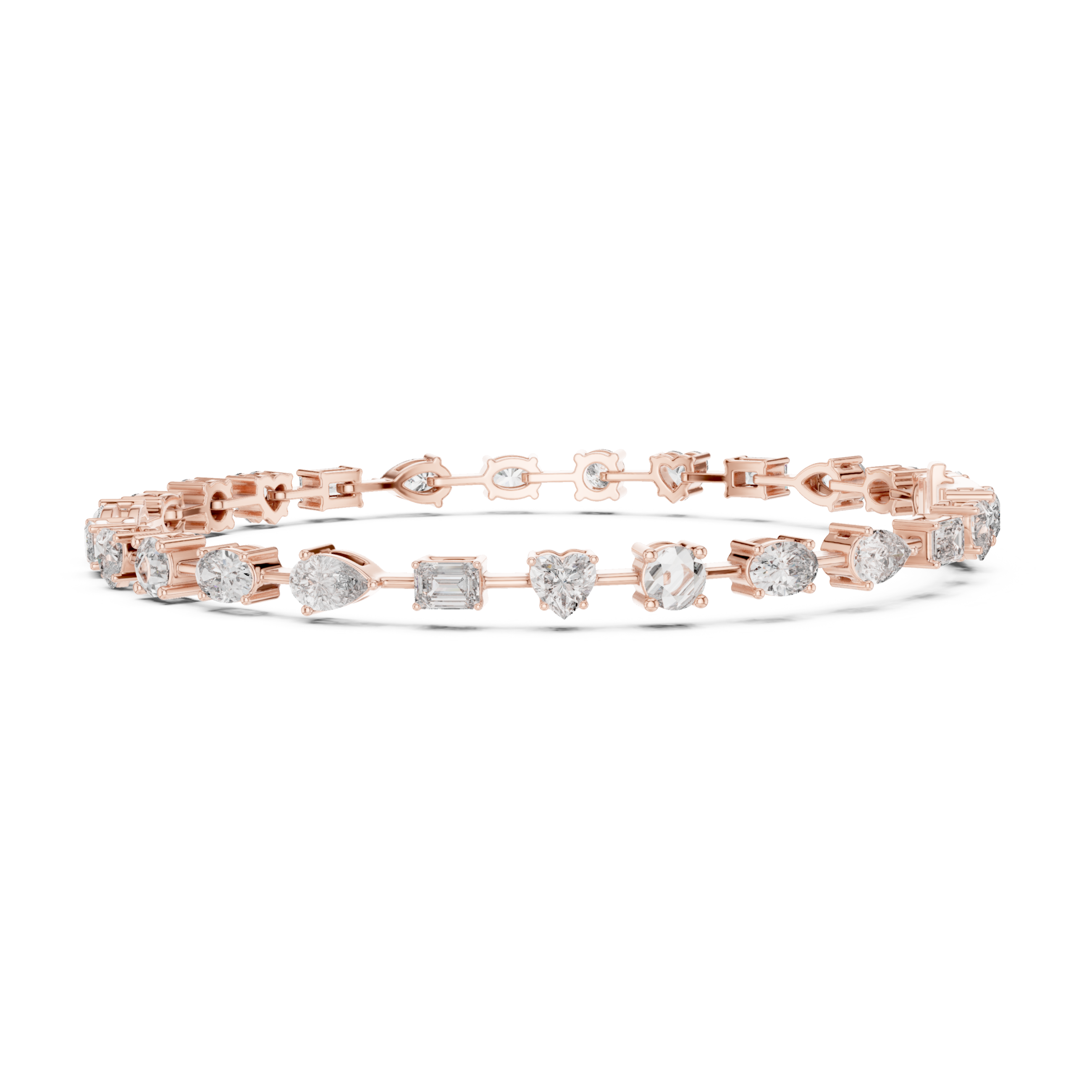 The Bilthoven Bracelet - Mixed Shape Diamond Collet Tennis Bracelet