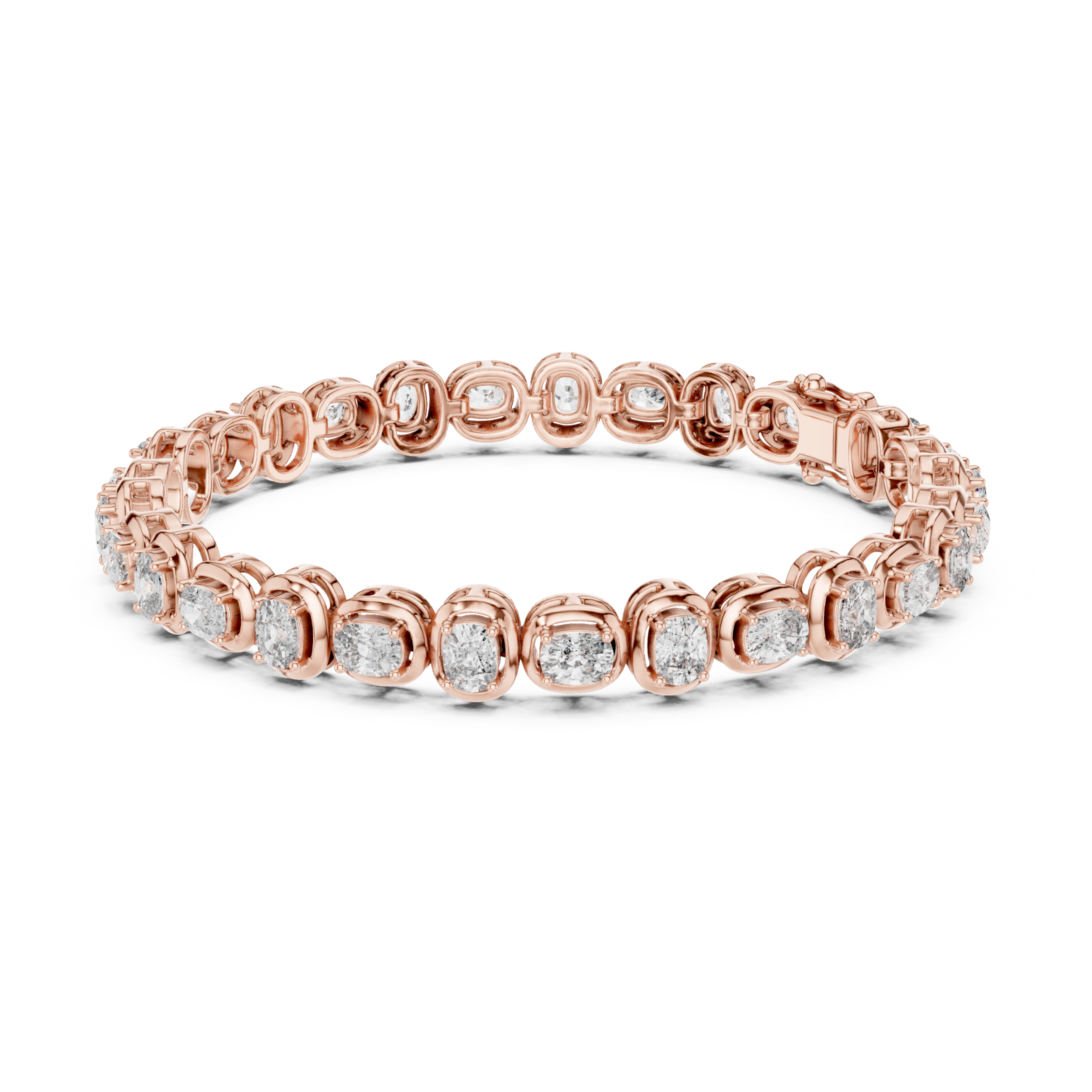 The Lasne Bracelet - Cushion Cut Collet Set Diamond Tennis Bracelet