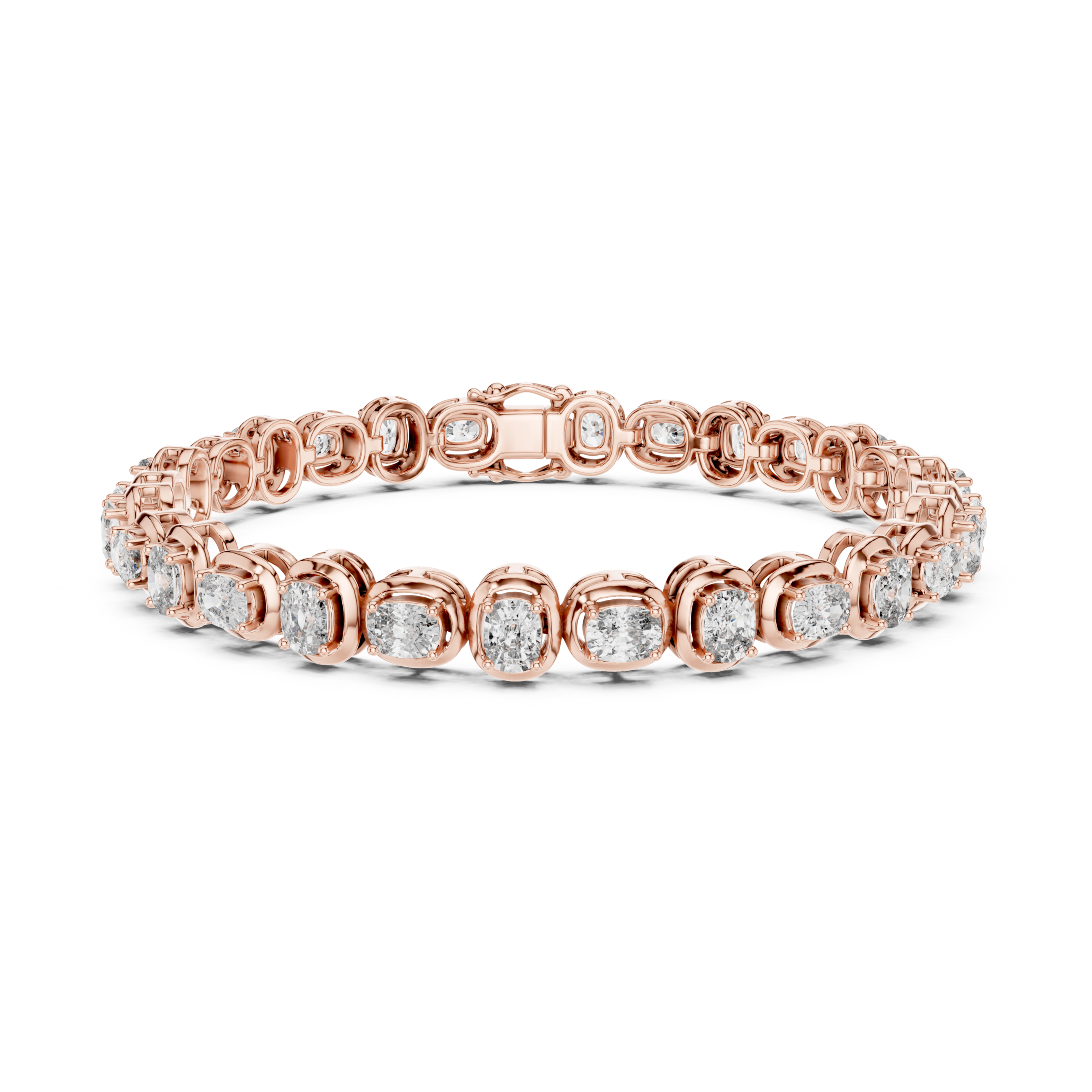 The Woodbridge Bracelet - Cushion Cut Collet Set Diamond Tennis Bracelet