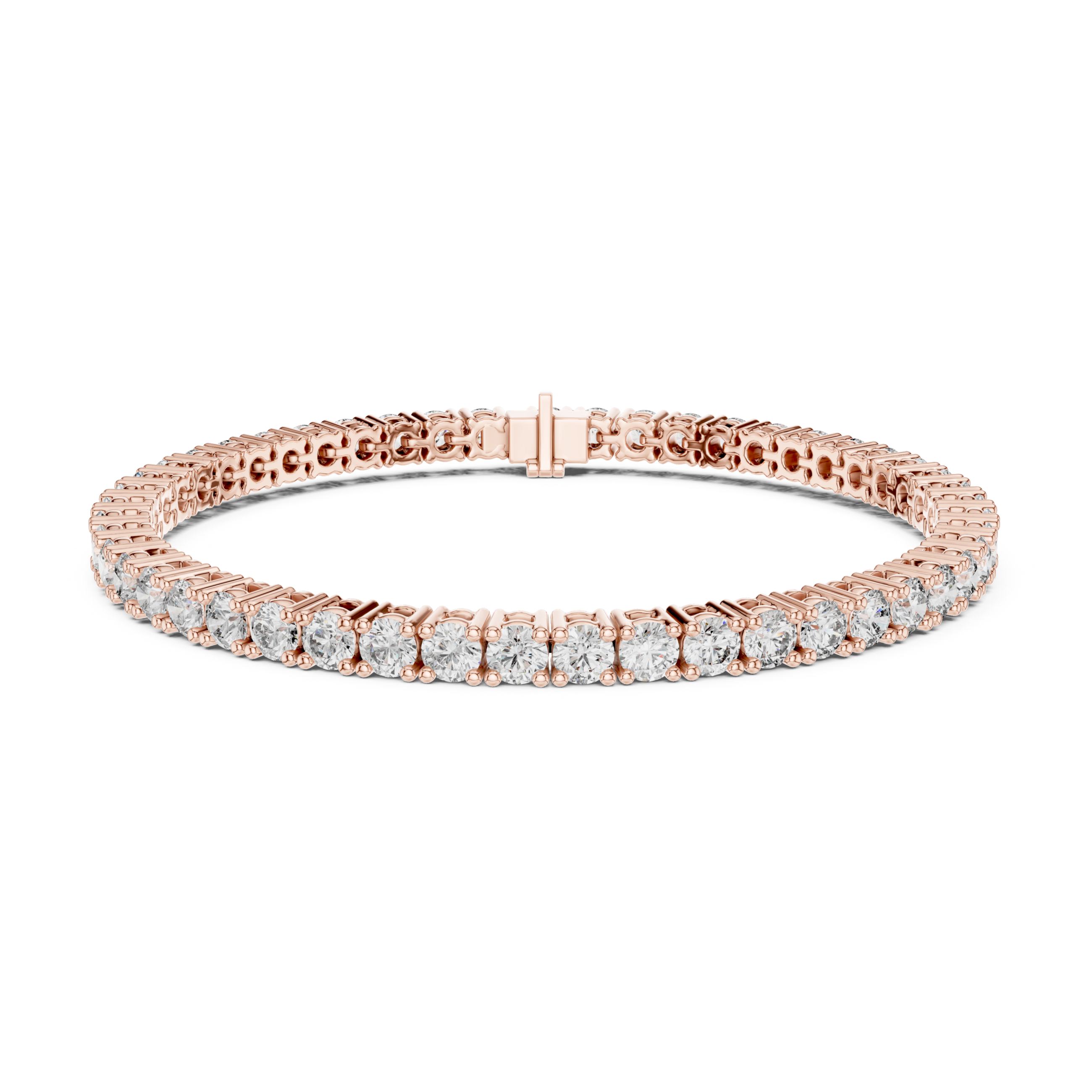 The Bethesda Bracelet - Round Diamond Collet Set Tennis Bracelet