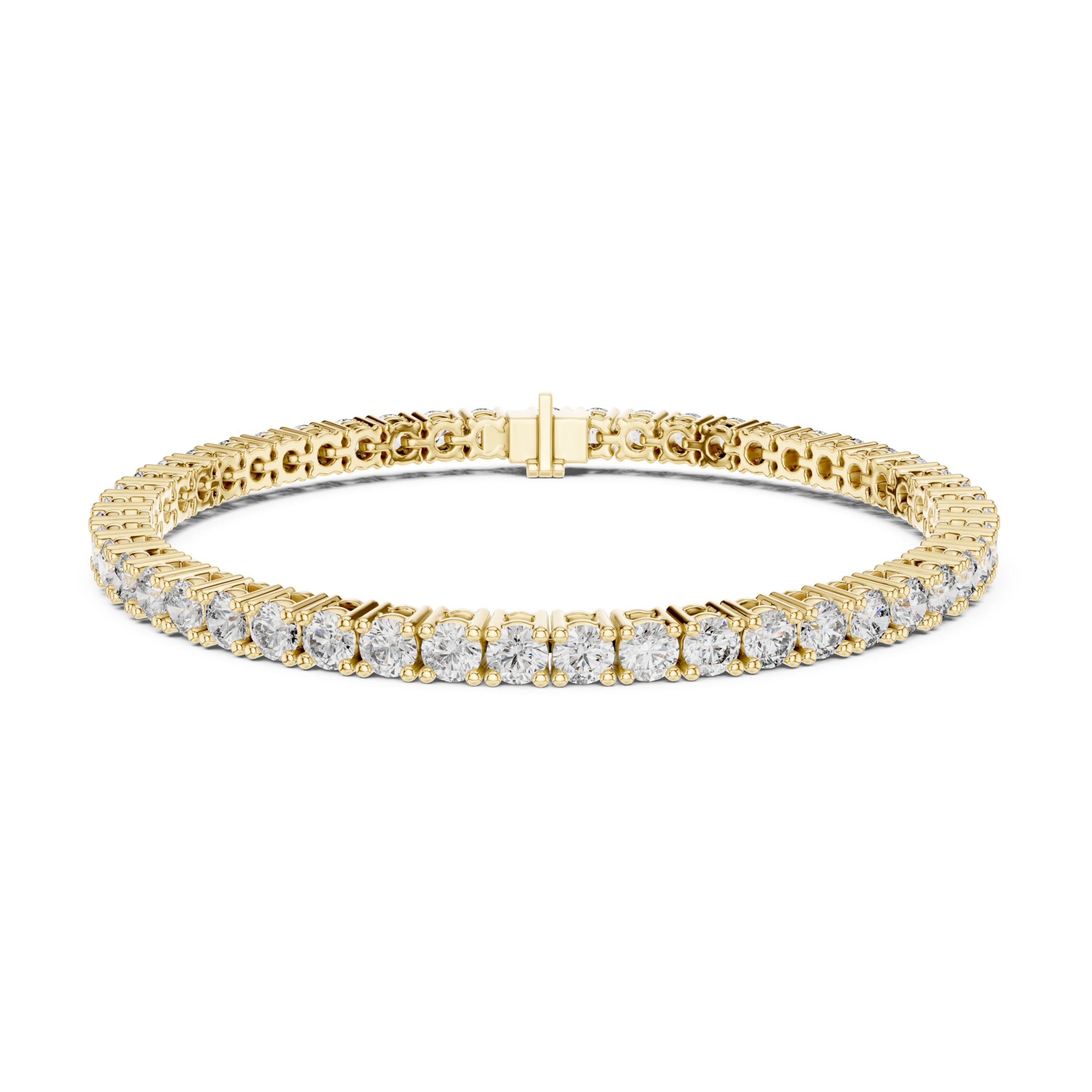 The Bethesda Bracelet - Round Diamond Collet Set Tennis Bracelet