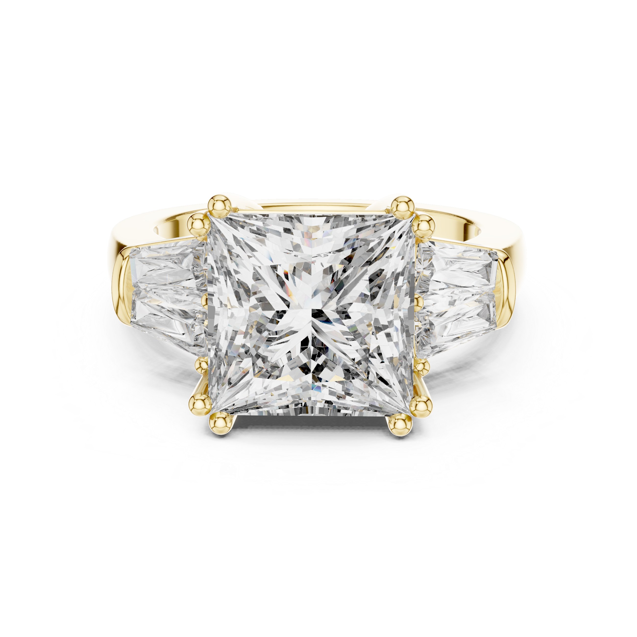 The Helsingor Ring - Princess Cut Stepped Baguette Engagement Ring