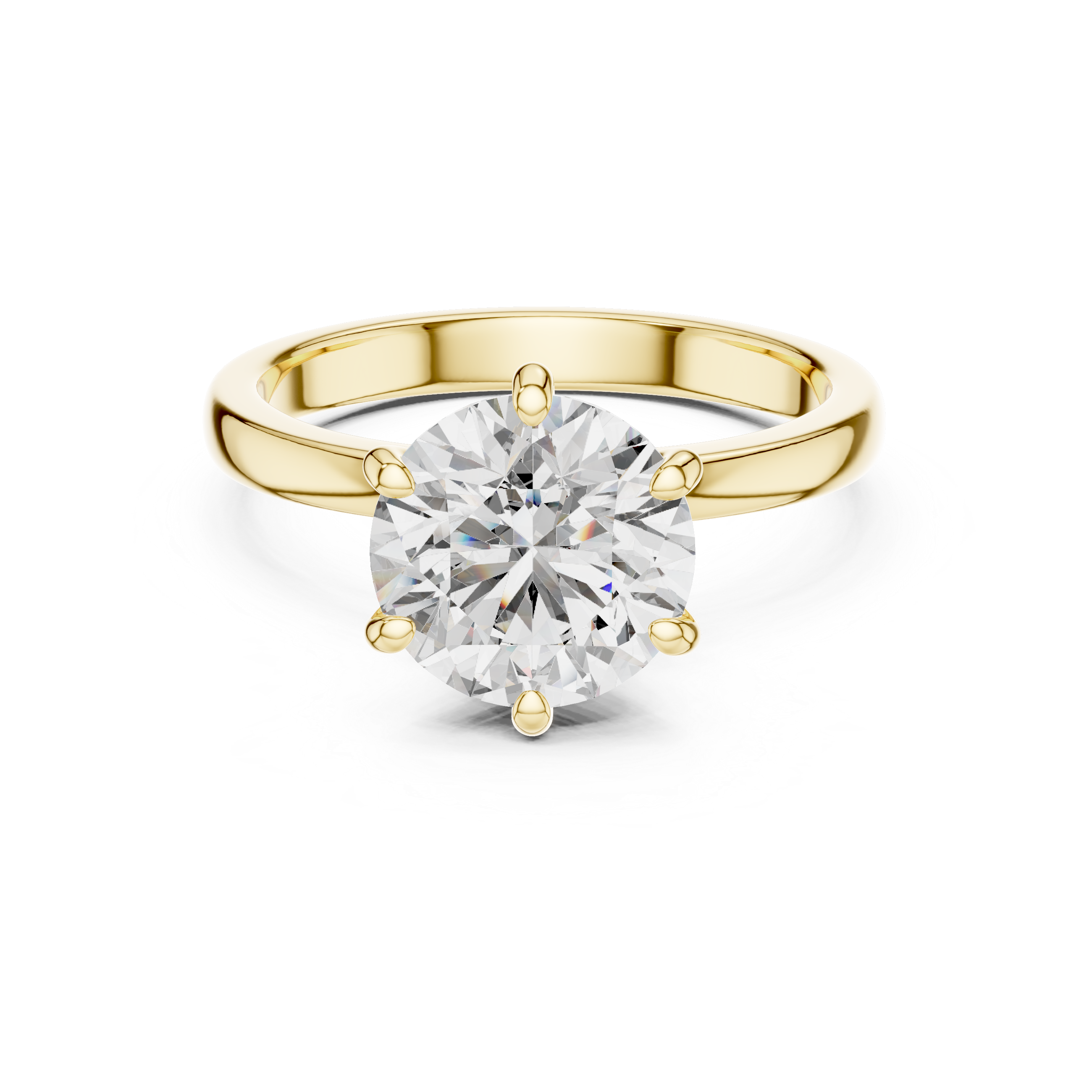 The Eskilstuna Ring - Round Cut Six-Prong Hidden Halo Solitaire