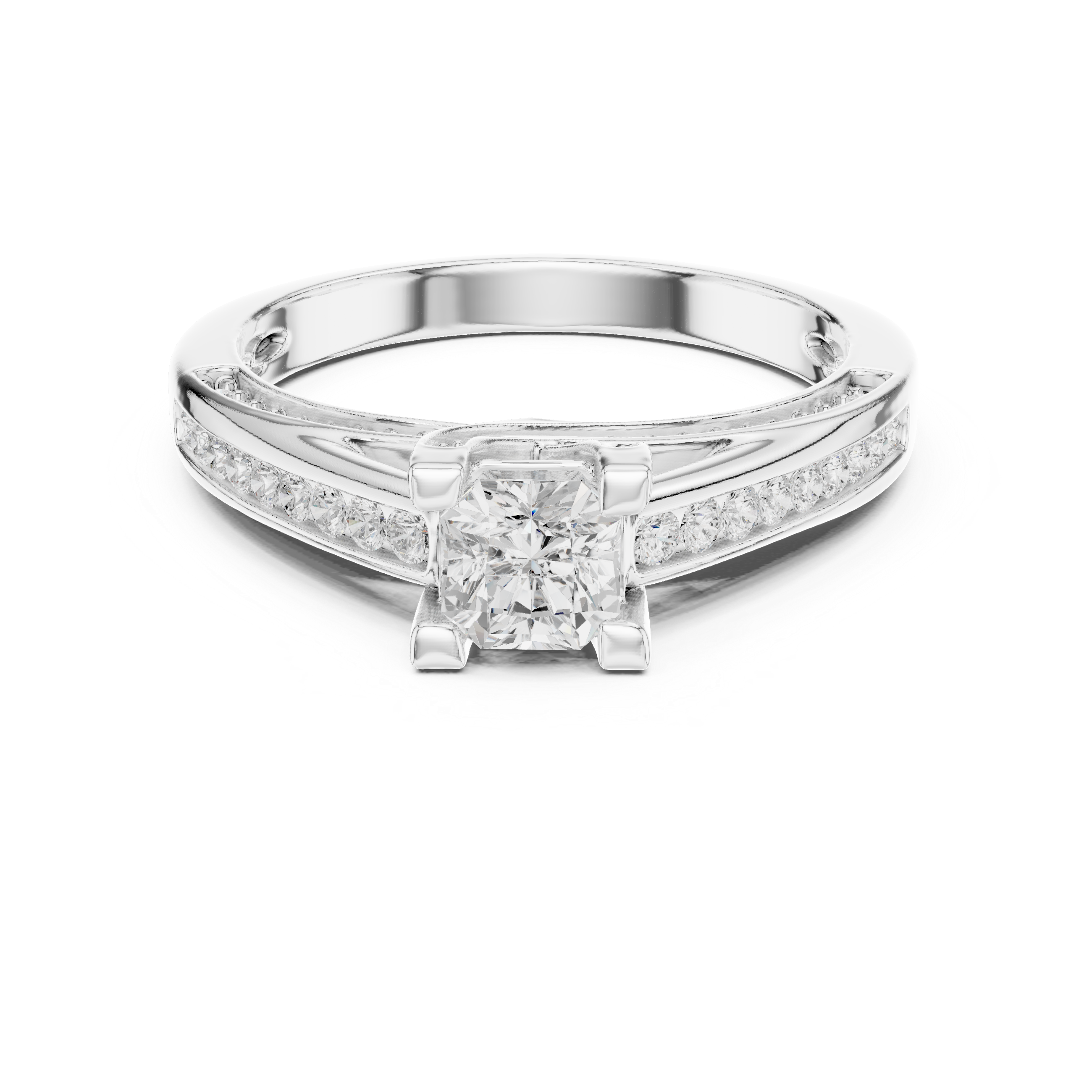 The Sant Just Desvern Ring - Radiant Cut Bypass Channel Engagement Ring
