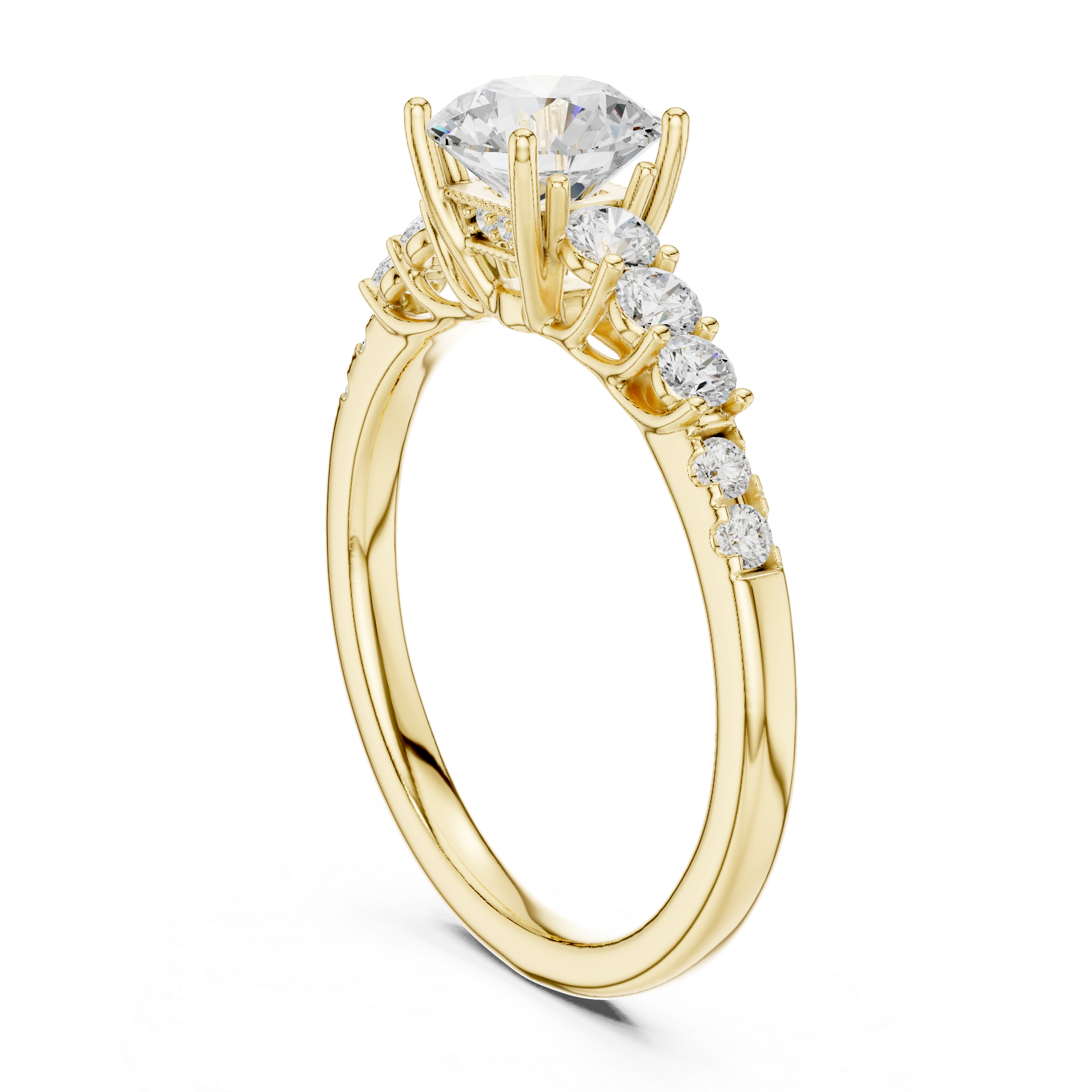 The Danderyd Ring - Sculptural Cathedral Engagement Ring